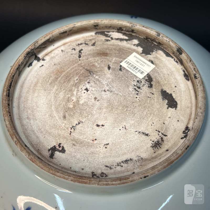 清 青花一路连科纹盘 - 图8